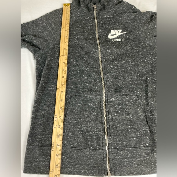 Nike  Girl Charcoal Zip-Up Hoodie - Picture 6 of 9